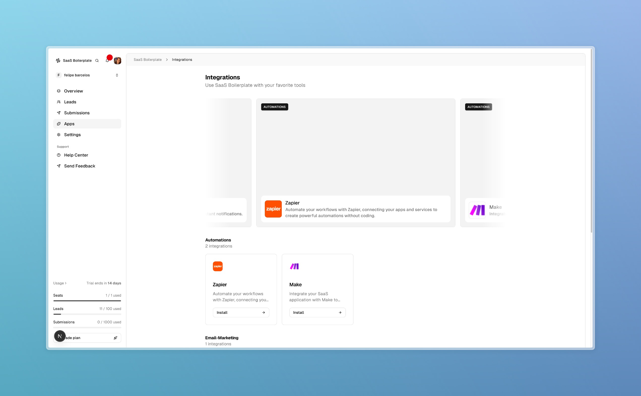 Integrated Plugin Manager: Connect Your SaaS to External Tools